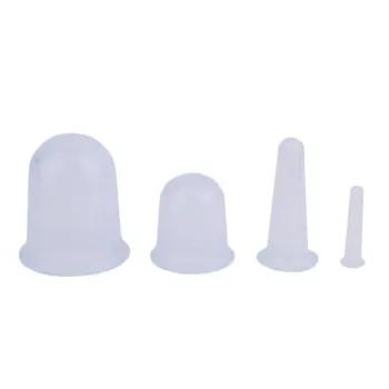 

4pcs/set Family Body Massage Helper Anti Cellulite Silicone Vacuum Cupping Cups Neck Face Back Massage Cupping Cups Health Care