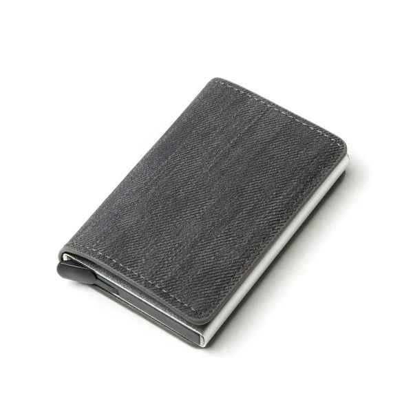 Gray YM003 BISI GORO, алюминиевая коробка, кредитный держатель для карт для мужчин и женщин, новинка, тонкий мини-кошелек, безопасность, RFID держатель, всплывающий клатч, Чехол для карт - Цвет: Gray YM003
