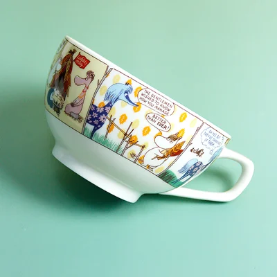 D plate and bowl Moomin Милая большая миска для лапши и тарелка набор чашка для Муми-троллей и миска для Муми-троллей - Цвет: D plate and bowl