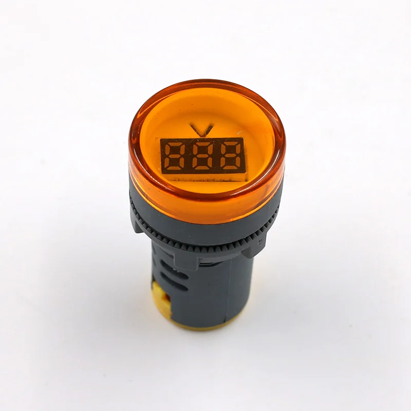 22 мм AD16 AD16-22DSV Тип AC 60-500 В Мини измеритель напряжения светодиодный цифровой дисплей AC вольтметр свет/Пилот лампа 110 В 220 В - Цвет: Yellow