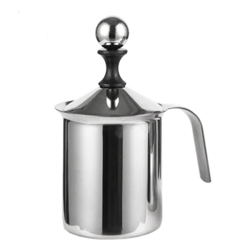 

400 ML Stainless Steel Milk Frother Pump Coffee Mixer Milk Foamer Cappuccino Latte Double Mesh for Coffee Tools