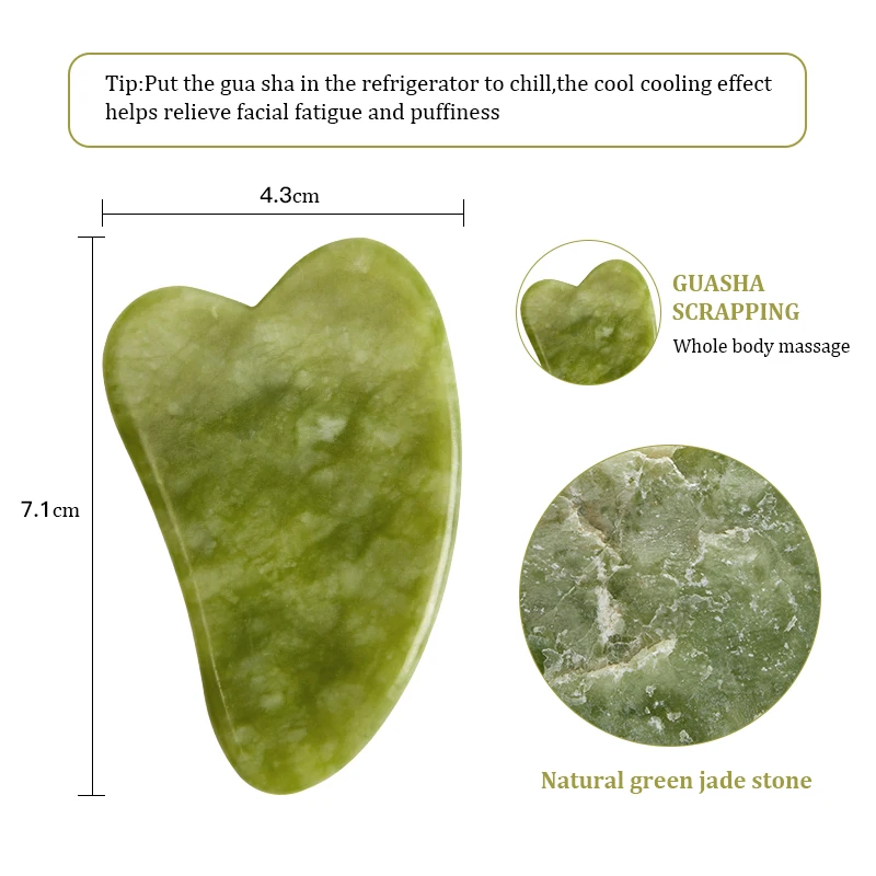 Natural Jade Gua sha Scraper Board Face Massager Facial Guasha Meridian Muscle Relaxation Skin Lifting Face Thin Gouache Scraper