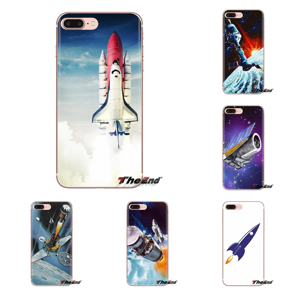 spacecraft rocket flying For HTC One U11 U12 X9 M7 M8 A9 M9 M10 E9 Plus Desire 630 530 626 628 816 820 830 TPU Transparent Cases | Мобильные