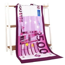 Euro Dollar Beach Towel Microfiber Printing Quick-drying Outdoor Sports Towel Bath Towel Swimming Towel