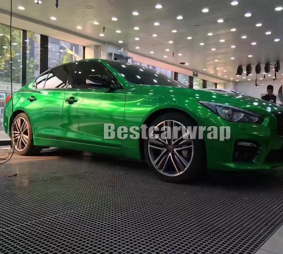3M Kwaliteit Gloss Candy Metallic Green Vinyl Wrap Hele Auto Wrap Die Film  Luchtbel Gratis/Initial Lage tack Lijm 1.52x18m| | - AliExpress
