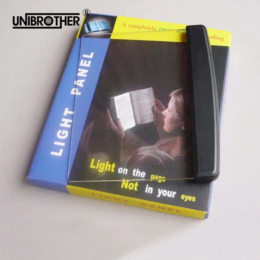 

black reading light panel magic vision book led lamp Night Battery Wireless Eye Protection Novelty Flat Creative Travel