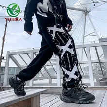 Дропшиппинг Новые продукты хип-хоп негабаритных Брюки Высокая Уличная Скейтборд шаровары модный бренд дизайн