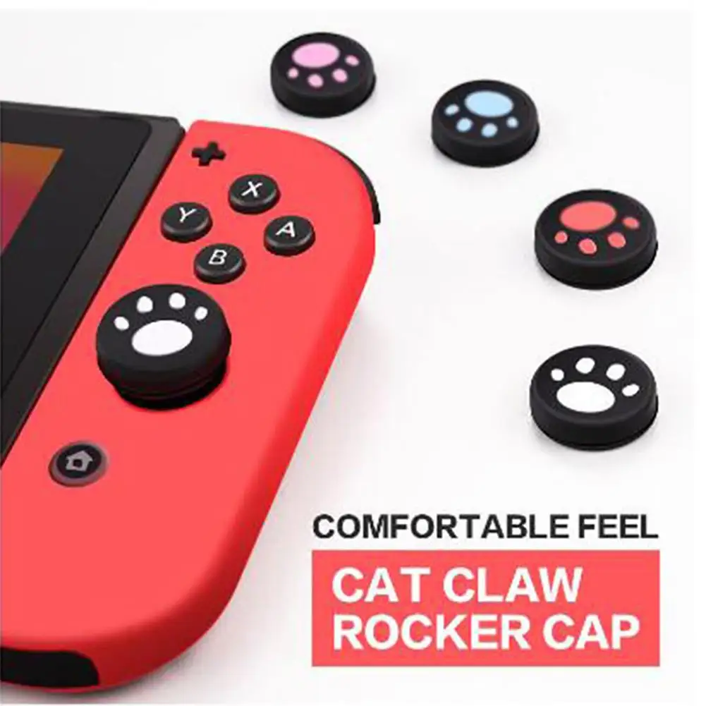 

Silicone Thumb Grip Stick Caps for Nintend Switch Joy-Con NS NX Controller Button Case Cat Paw Joystick Caps Accessories