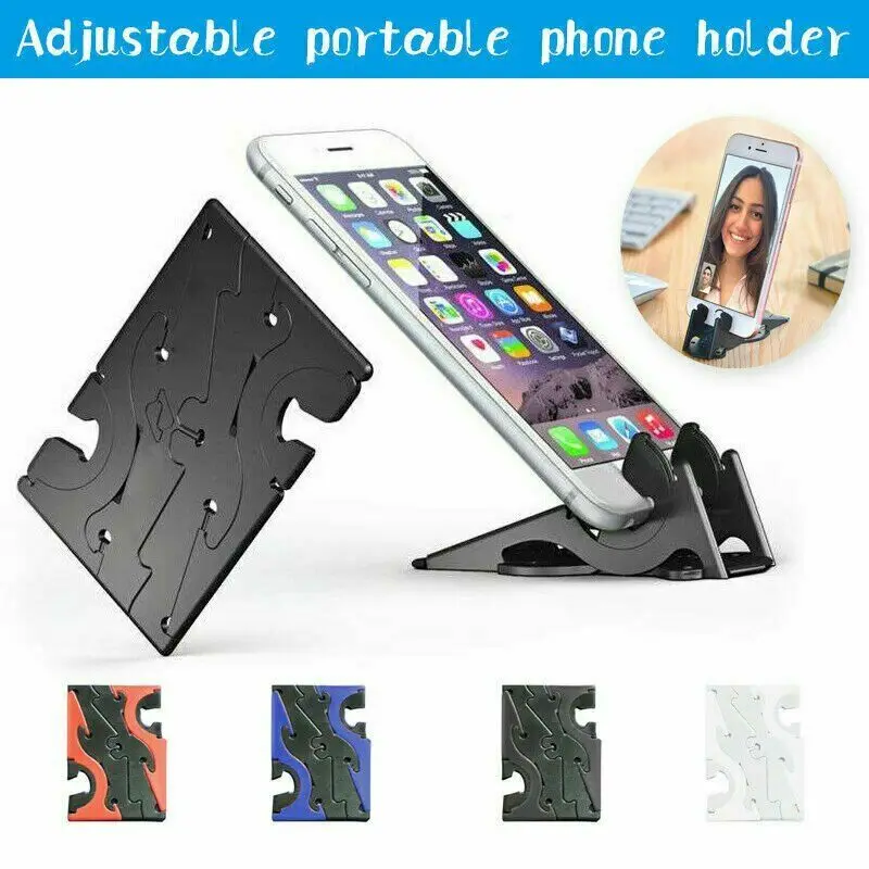 Universal Portable Foldable Rotation Triangle Card Type Adjustable Stable Pocket Tripod Desktop Stander For Mobile Phone Holder