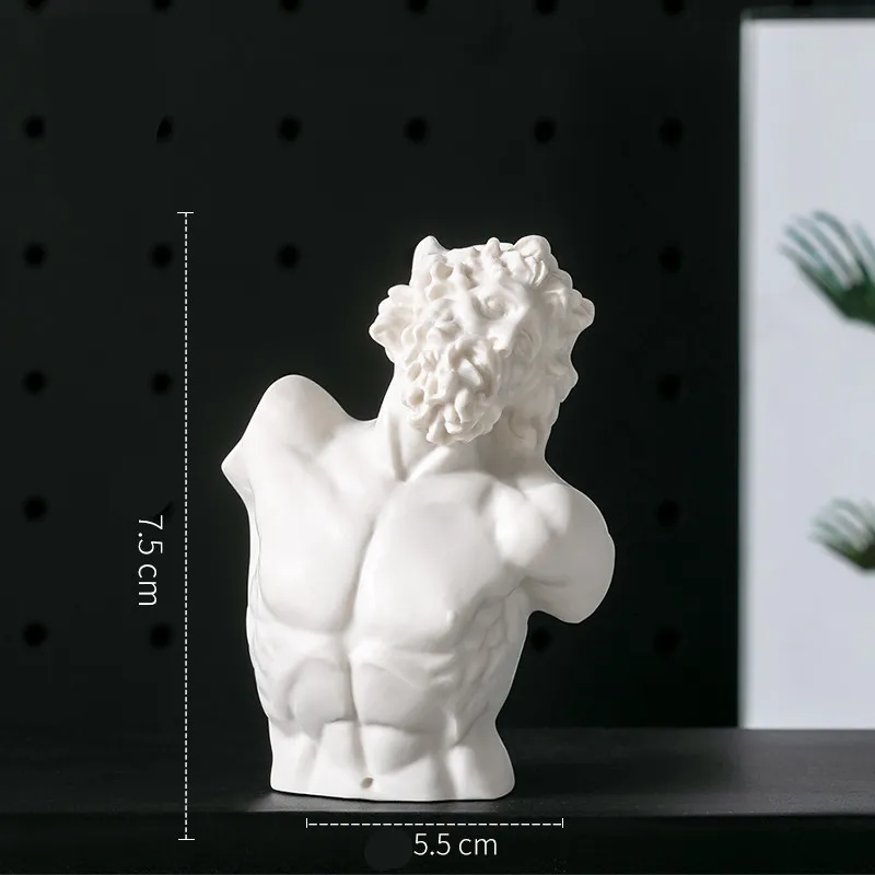 5.5X7.5CM Нордическая маленькая статуя из смолы микеланжело Buonarroti Laocoon головные портреты скульптура ТВ кабинет ремесло X3242 - Цвет: 5.5X7.5CM