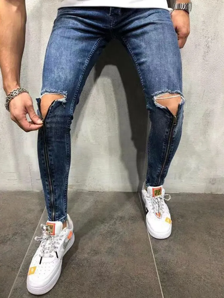 Mens Cool Designer Brand Black Jeans 