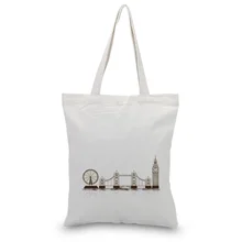 Строительные узоры сумки холщовые сумки текст DIY Сумочка складная хозяйственная сумка печать индивидуальный логотип для печати ежедневного использования многоразовые