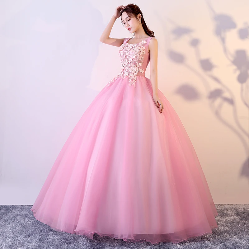 Vestidos Quinceanera 15 Anos бальные Платья пышные платья новое платье для выпускного вечера с аппликацией для вечерние платья с v-образным вырезом Vestido 0026