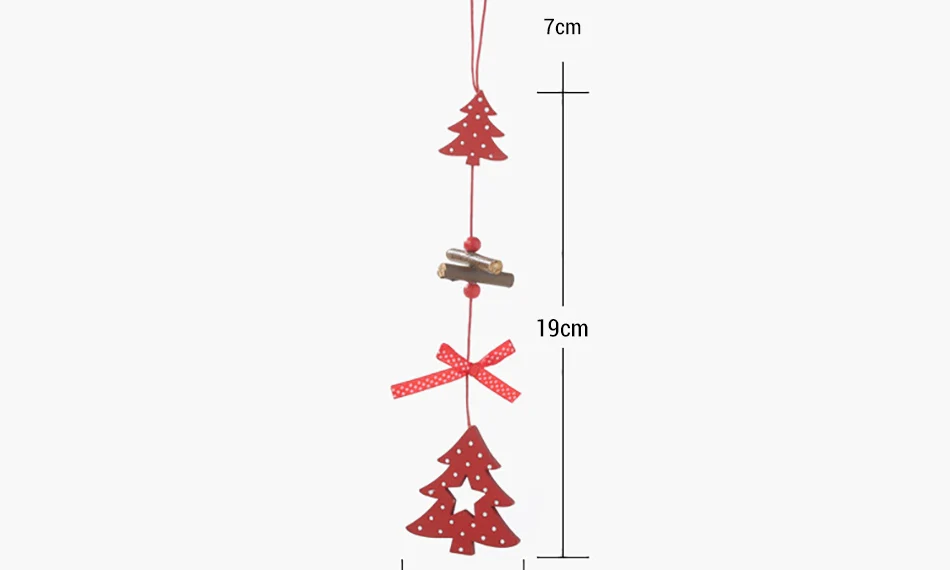 1 шт. деревянные поделки красные рождественские Висячие полосы украшения праздничные новогодние вечерние украшения для дома AF215