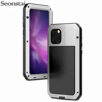 

Metal Aluminum Case For iphone11 Pro Max Shockproof Dropproof Shell For iPhone 6.1'' 5.8'' 6.5''Cover Screen Glass Film