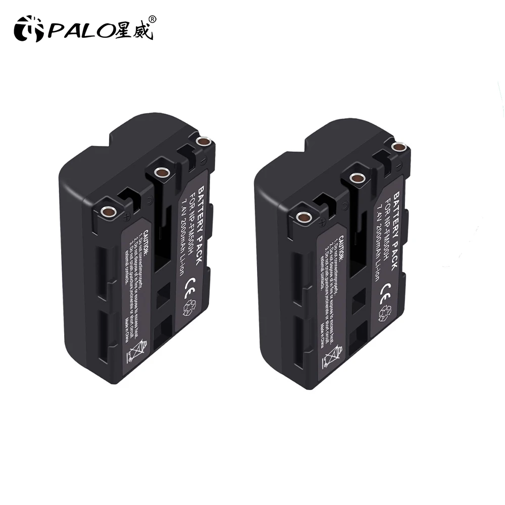 2X SK Akku Ersatz für Sony NP-FM500H | 1650mAh | NP-FM500 Ladegerät für Sony Alpha 57 65 77 99