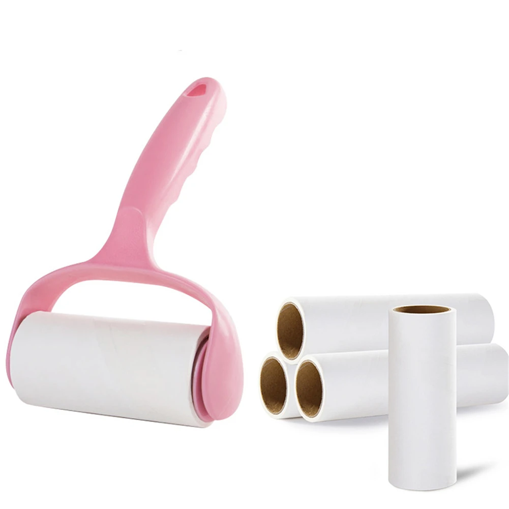 Клейкая щетка с 4 заправками для удаления ворса клей ролик удаление волос собака