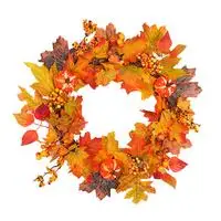Autumn Подсолнух кленовый лист бант Рождественский венок домашнее окно торговый центр отель украшение кулон Рождественский венок - Цвет: Autumn