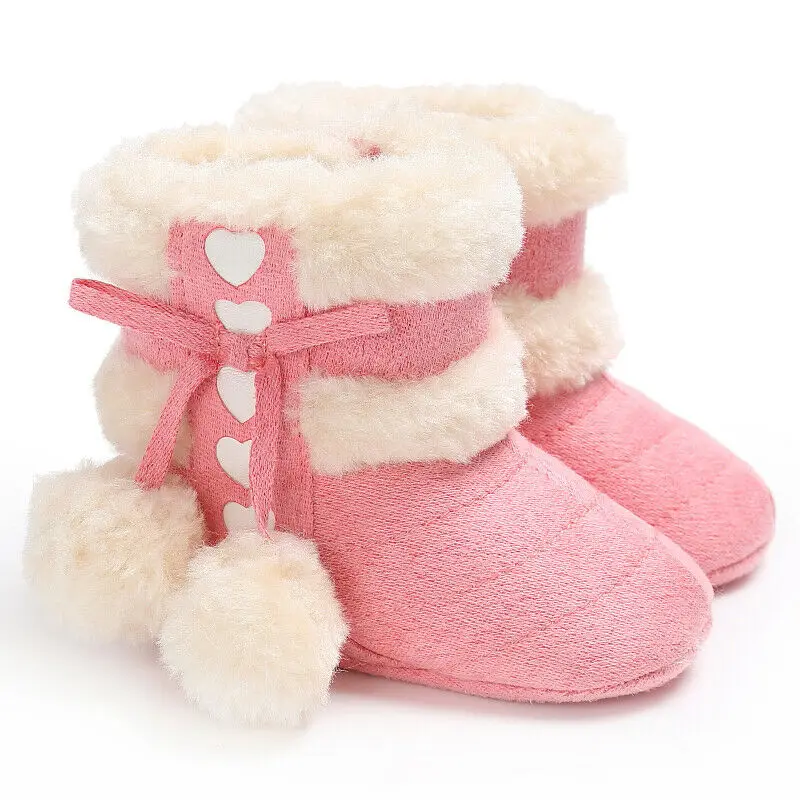 Теплые зимние сапоги для малышей; флисовая вязаная детская обувь для нахождения в кроватке; лоскутные сапоги