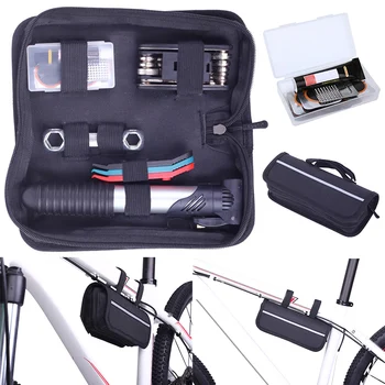 

Bicycle Repair Tool Kit Tire Pumps Pry Bars Wrench Bike Repairing Set with Storage Case XR-Hot