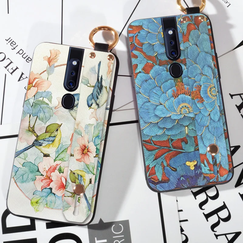 Мягкий чехол-держатель для телефона OPPO F1S A59 F3 F5 F7 F9 F11 A91 F15 F17 Pro силиконовый чехол с