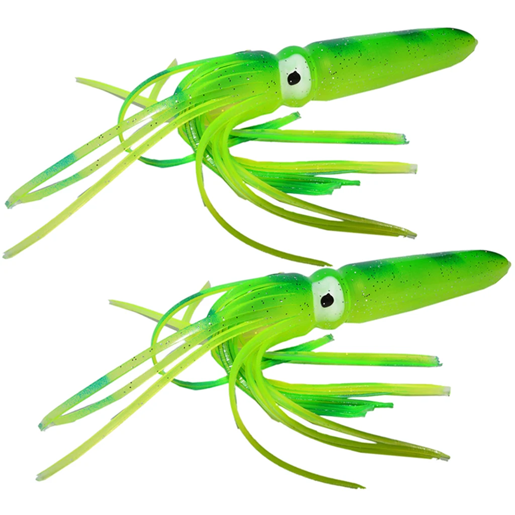 Set of 2 PCS Octopus Skirted Trolling Lures Marlin Tuna Wahoo Saltwater Fishing Lures for Saltwater Freshwater Fishing