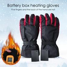 1 пара перезаряжаемых аккумуляторов, перчатки с подогревом, перчатки с сенсорным экраном, водонепроницаемые зимние перчатки, зимние перчатки для катания на лыжах