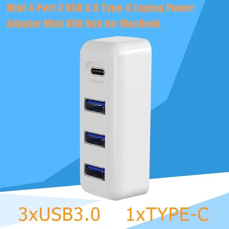 4-Порты USB 3,0 Тип ноутбук тип-c Мощность адаптер мини-usb-концентратор для MacBook Портативный Быстрая Зарядка Док-станция для iPad iPhone Smart Зарядное устройство