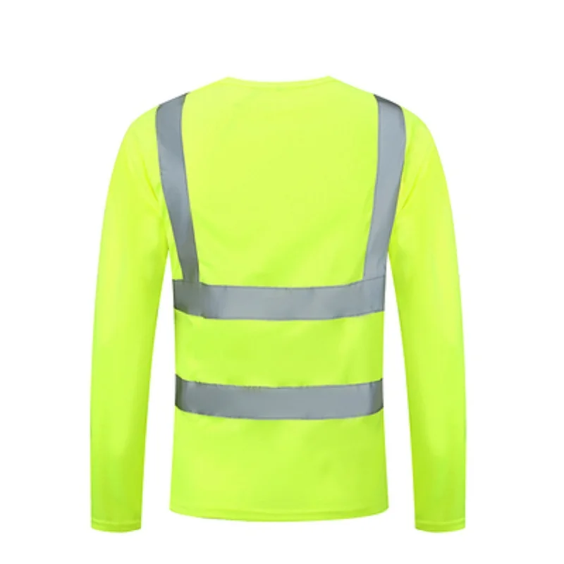 Safety T Shirt Reflective High Visibility Shirt Long Sleeve Yellow Lime Multi-sizes Breathable Road Construction Dumpcart Riding Safety T Shirt Reflective High Visibility Shirt Long Sleeve Yellow Lime Multi-sizes Breathable Road Construction Dumpcart Riding