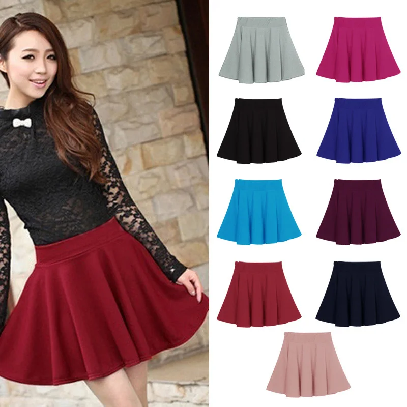 Women Skirt Sexy Mini Short Skirt Fall Skirts Womens Stretch High Waist Pleated Tutu Skirt Skirts Plus Size Tutu School Short