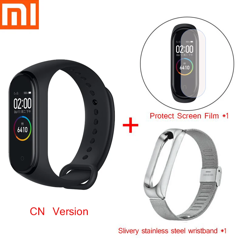 As the picture10 Новейший Xiaomi mi-браслет 4 сердечного ритма Смарт-браслет mi Band 4 экран Bluetooth 5,0 для IOS Android 135 мАч цветной mi 4 - Цвет: As the picture10