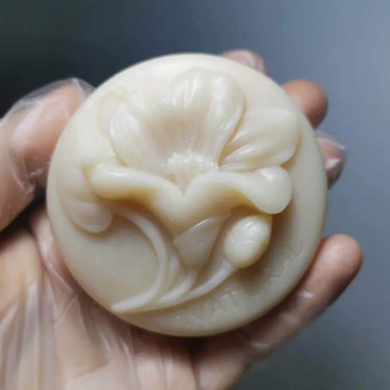 Silicone Mold Round Silicone Soap Mold Flower Silicone Mould for Natural Soap Decorating Scented Wax Melt Molds