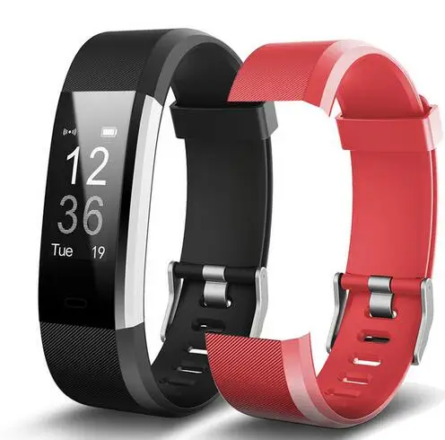 Add Red belt 115 плюс смарт-браслет для мужчин и женщин gps фитнес-трекер Bluetooth Монитор артериального давления пульса управление музыкой pk MiBand 4 - Цвет: Add Red belt