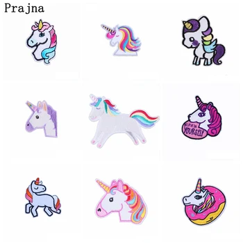 

Prajna Unicorn Patch Embroidered Patches Iron On Clothes DIY Applique Cartoon Stickers Sew on Patches for clothing