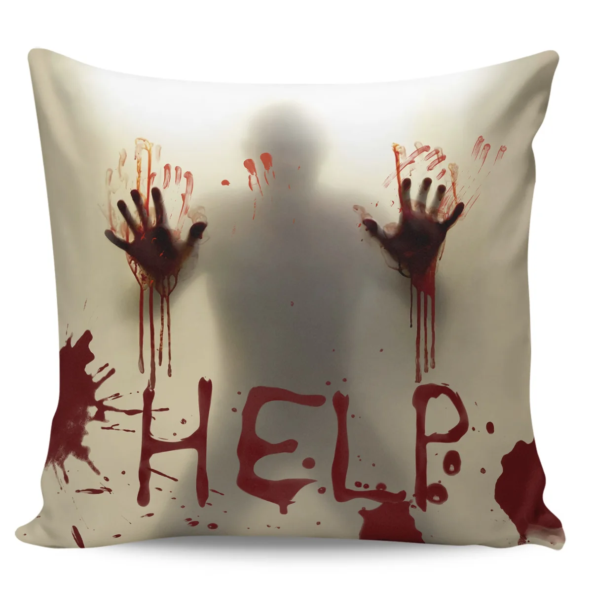 Pillow Cases Decorative Halloween Help Horror Blood Splash Scary Bed Room Office Pillowcase Car Throw Body Covers | Дом и сад