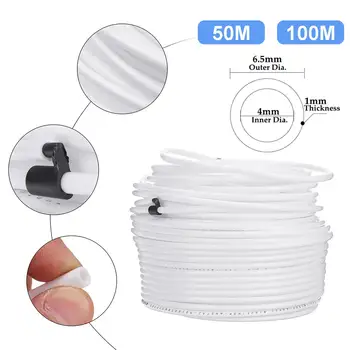 

50m 100m Long PE Pipe Water purifier tube Water dispenser accessories 1/4" PE food grade