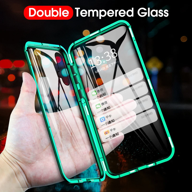 

Double-sided Magnetic 360 Full Case For Honor 20s Honor 20 Pro Tempered Glass Back Cover sfor Huawei Nova 5T Honor20S 20 S Case