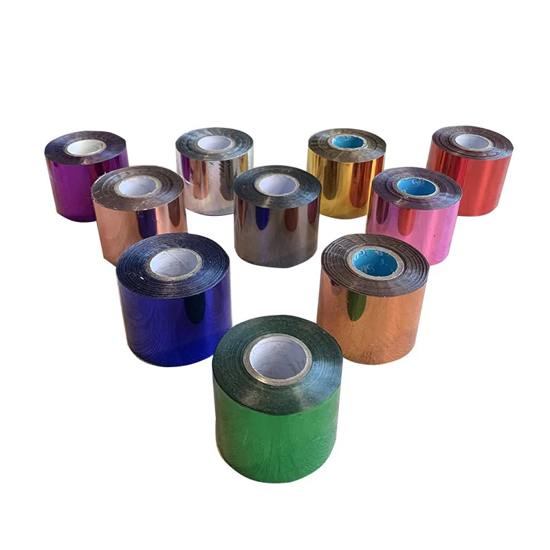 

1 Roll 5cmx120M 10 Colors Hot Stamping Foil Heat Transfer Laminating Napkin Gilding PVC business Card Emboss