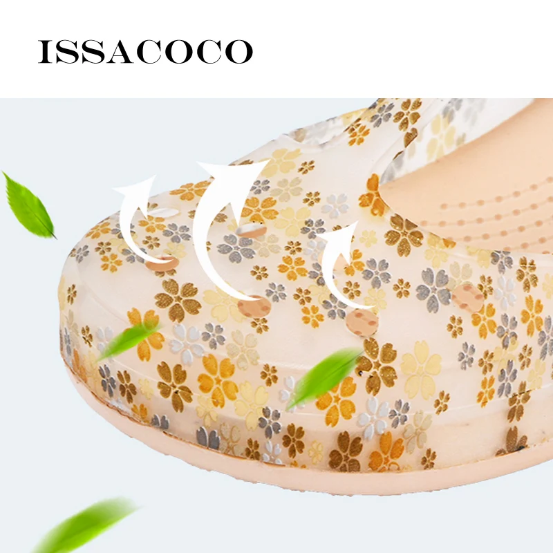 ISSACOCO Sandal Women Lady Spring Shoes Women Summer Sandals Flat Beach Sandals Summer Sandals Platform Summer Ladies Shoes