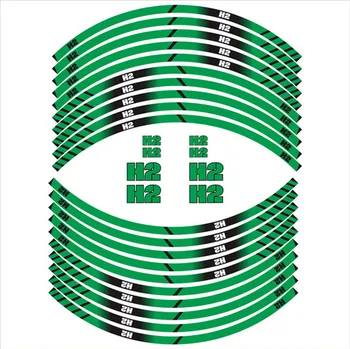 

MTKRACING tire sign decoration sticker inner rim reflective sticker FOR KAWASAKI H2