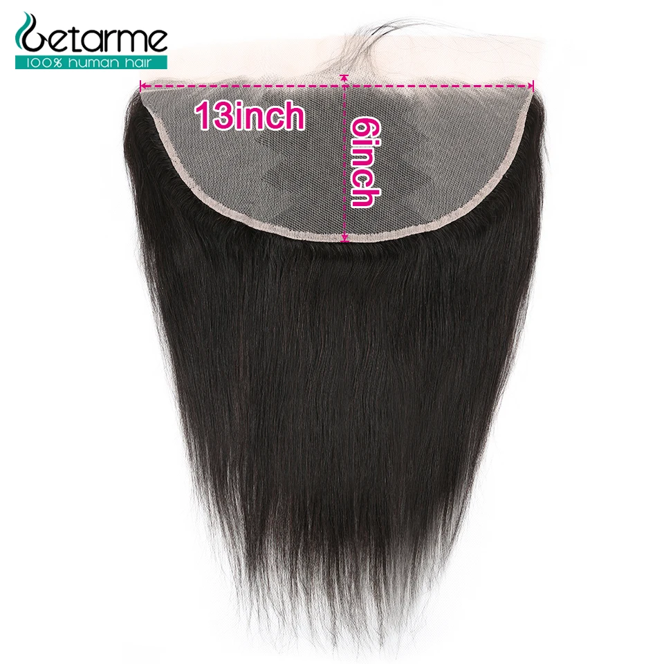 Getarme Brazilian Remy Hair Straight 13x6 Lace Frontal with Baby Hair Ear to Ear Lace Frontal Closure Human Hair Extensions