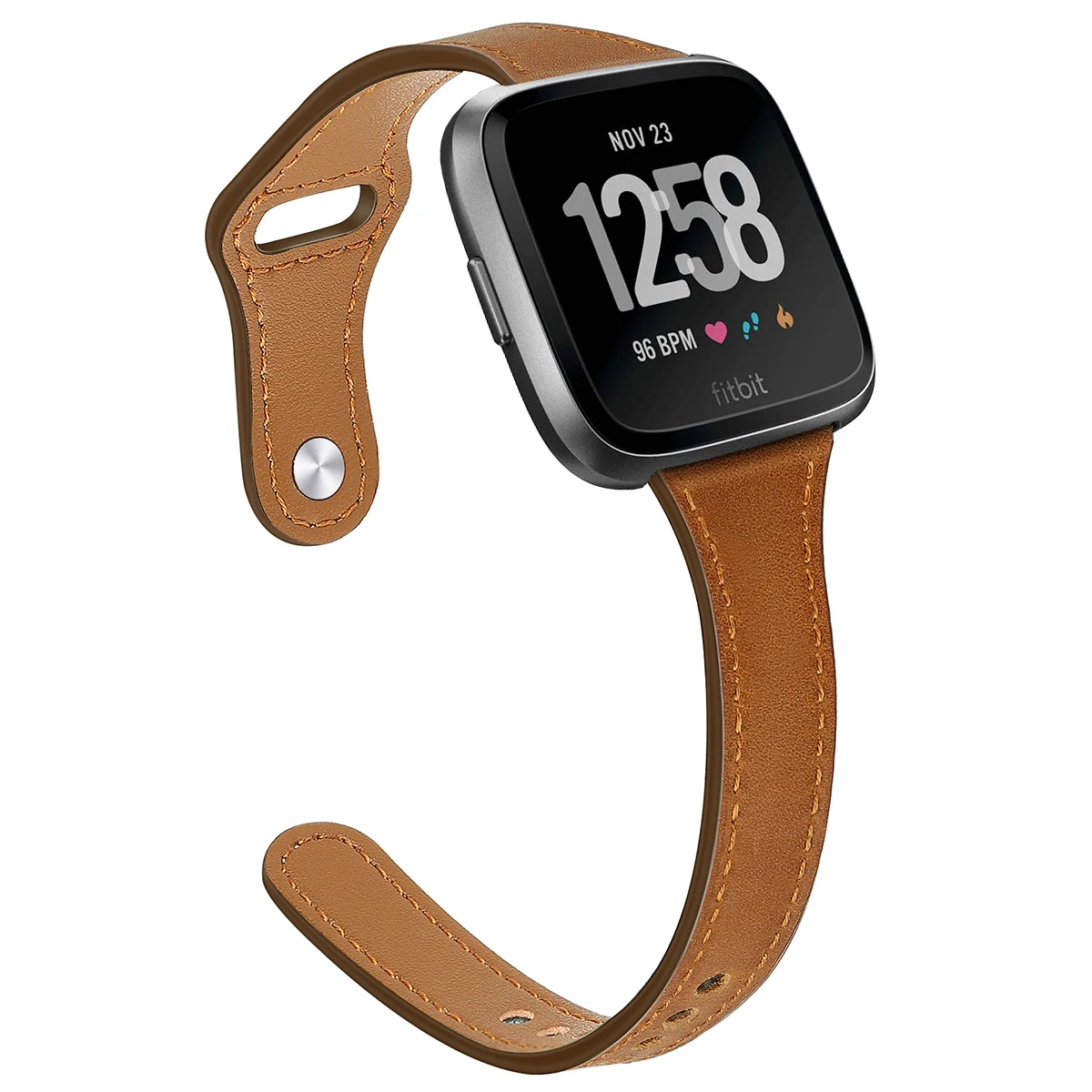 Ремешок для часов для Fitbit Versa/Versa Lite/Versa 2 ремешок из натуральной кожи сменный ремешок для Fitbit Versa/Versa Lite браслет - Цвет: Brown