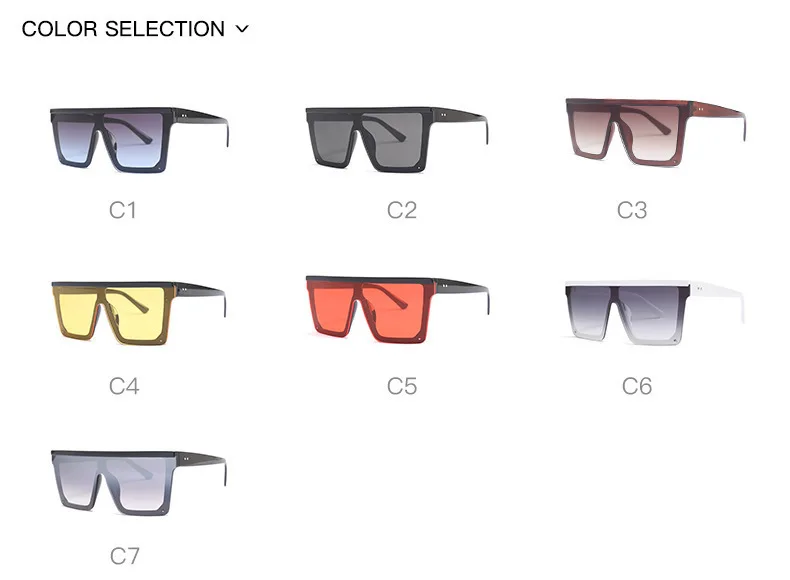 Australia Fashion Brand Sunglasses For Women Luxury Men Square Sunglasses Vintage Rivet Flat Mirror Glasses Oculos