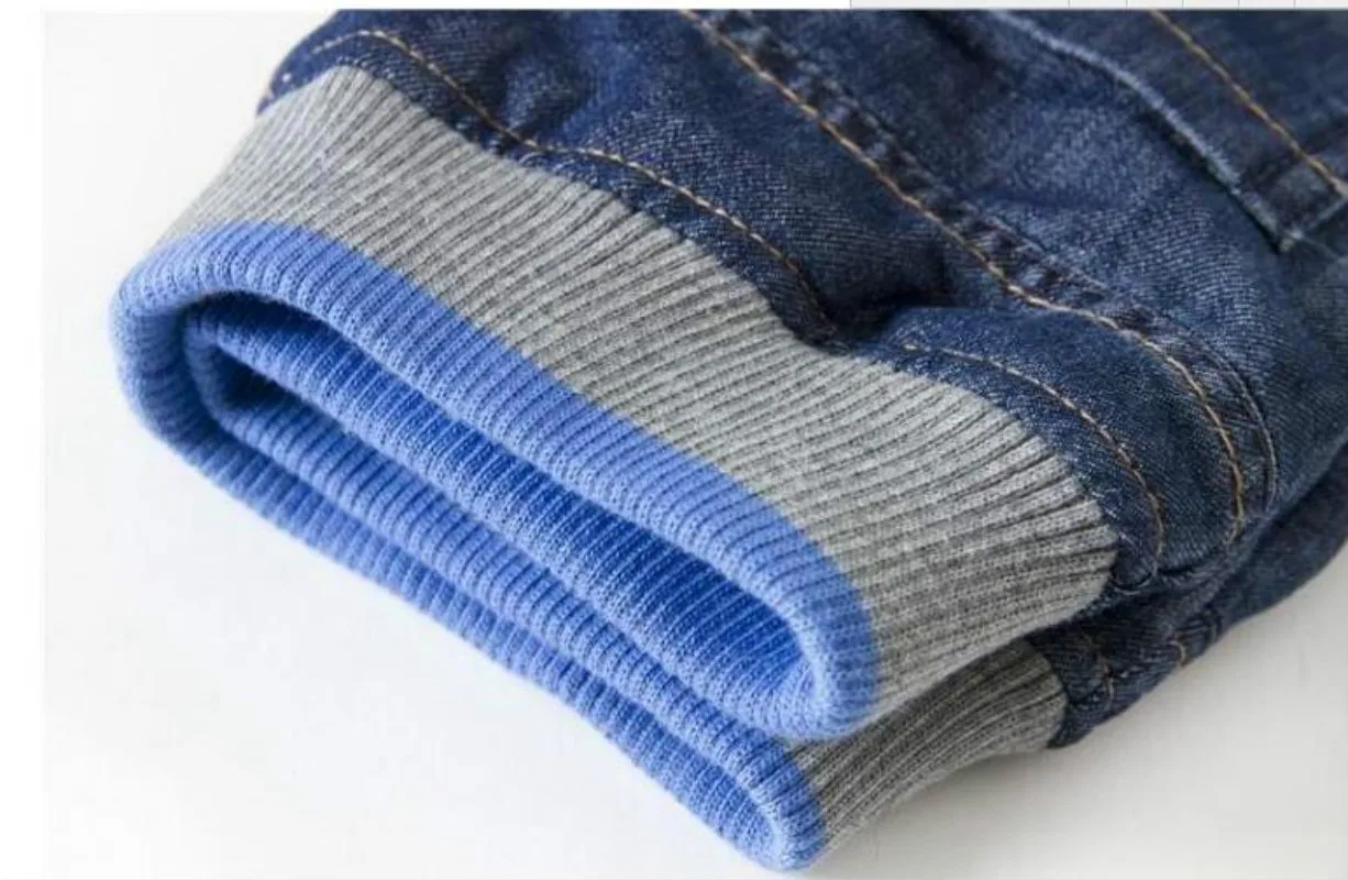 Little boys warm winter jeans Kids new casual good quality thick velvet denim pants for boys 1-5 years