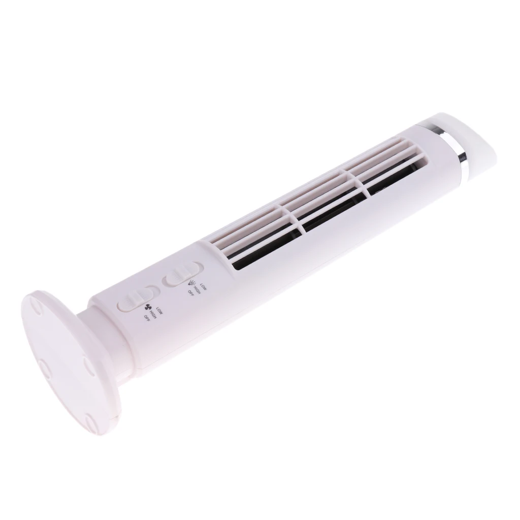 Portable Mini USB Tower Fan with LED Night Light Cooling For PC Laptop Desk