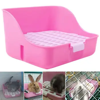 

Small Pets Hamster Hanging Rabbit Cleaning Toilet Potty Trainer Fixable Cage Tray Litter Box