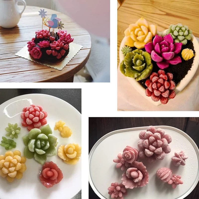 

3 Pack Succulent Resin Molds, Cactus Epoxy Resin Silicone Molds, Flower Resin Casting Molds for Handmade Candle, Resin Crafts DI