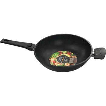 

Frying Pan wok 28 cm deep, removable handle, panairo "lordom"