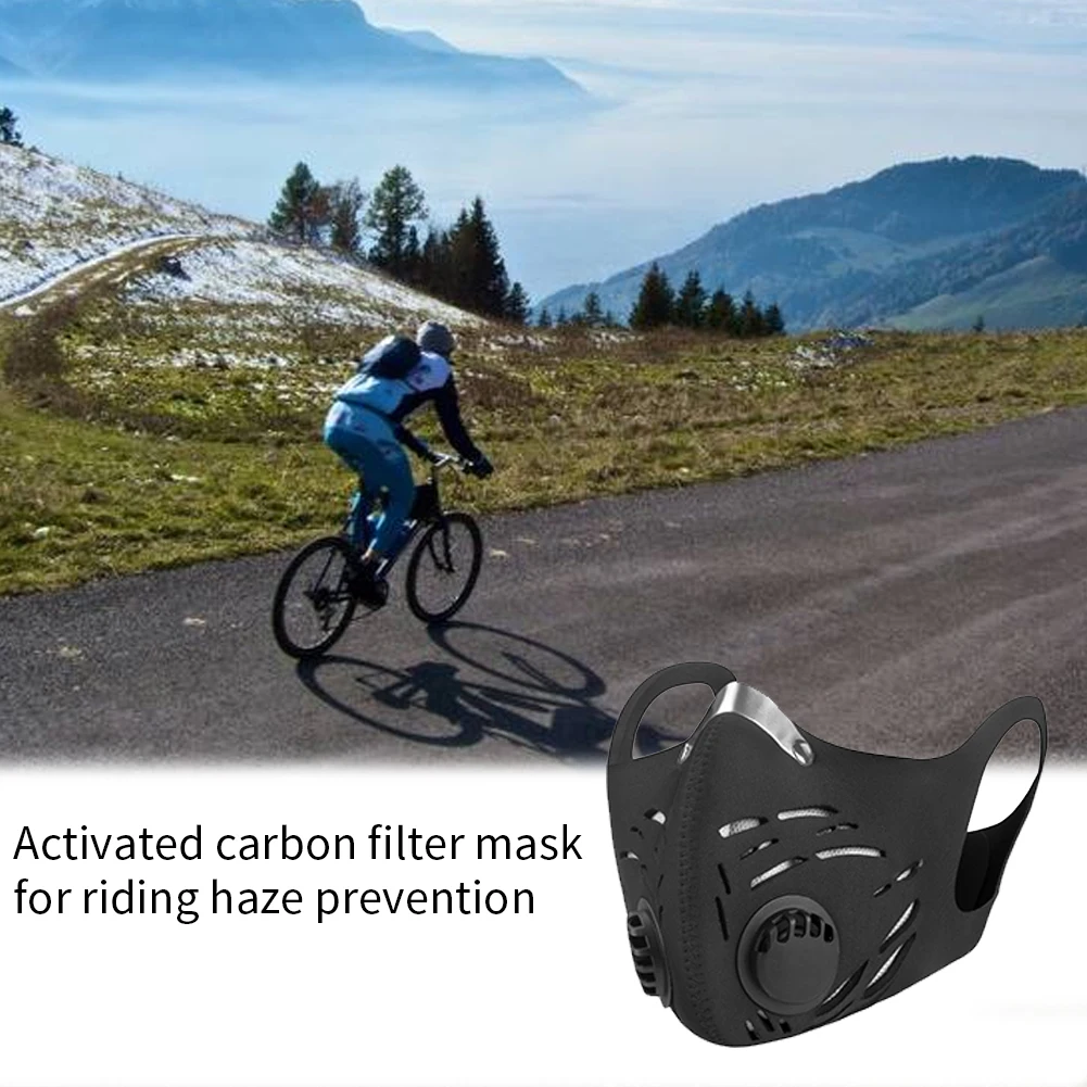 Anti Haze Cycling Mask Activated Carbon Hiking Diving Cloth Protective Comfortable Soft Elastic Band Outdoor Sports Half Face