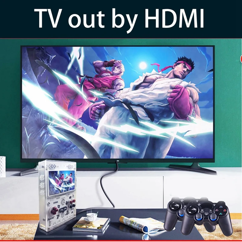  Consola de mano con pantalla IPS de 50 pulgadas para reproductor de juegos Retro Raspberry Pi conso